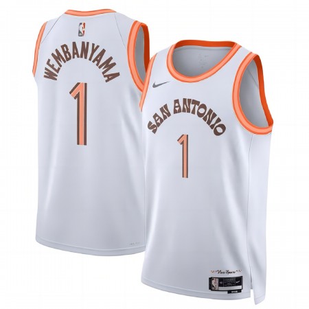 Maillot Basket Homme San Antonio Spurs Victor Wembanyama 1 2023-24 Nike City Edition Blanc Swingman Maillot Basket Homme San Antonio Spurs Victor Wembanyama 1 2023-24 Nike City Edition Blanc Swingman
